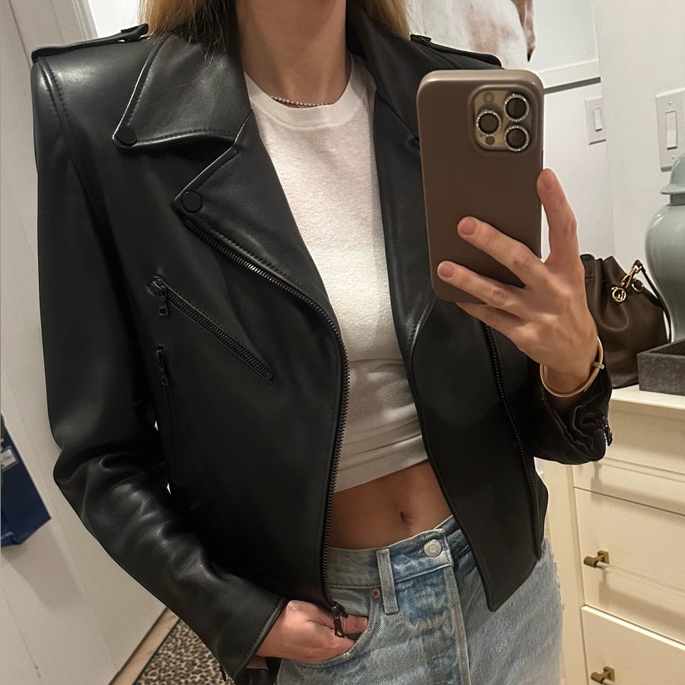 Women's Black Leather Jacket